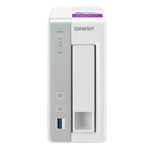 TS-131P - Storage NAS 1 baia hot-swappable para disco SATA até 14TB