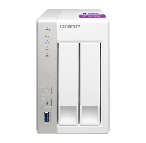 TS-231P Qnap - Storage NAS 2 baias hot-swappable até 20TB SATA