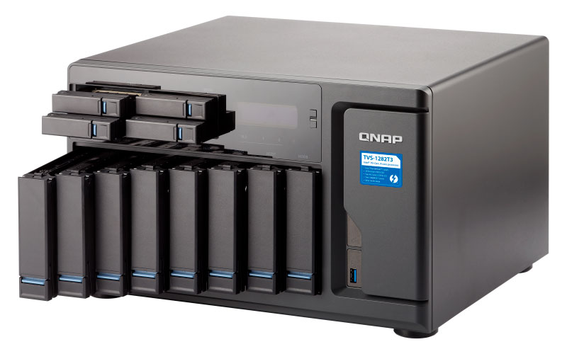 Qnap TVS-1282T3 Servidor NAS/SAN/DAS 8 Baias Thunderbolt 3 - Imagem 2