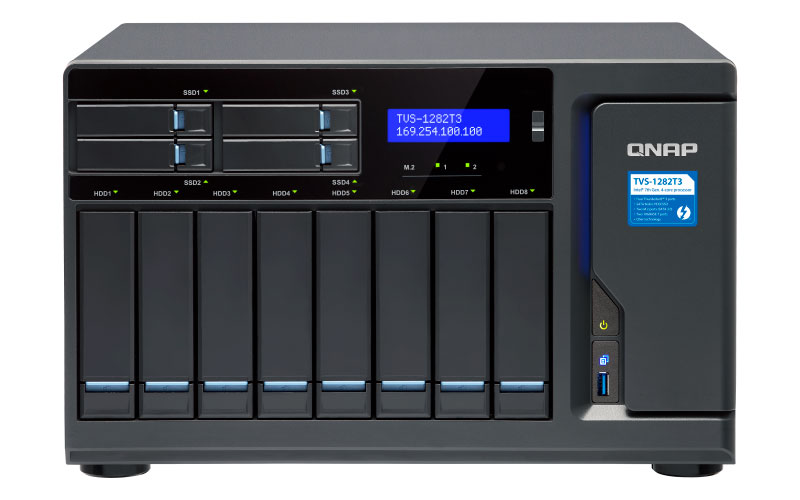 Qnap TVS-1282T3 Servidor NAS/SAN/DAS 8 Baias Thunderbolt 3