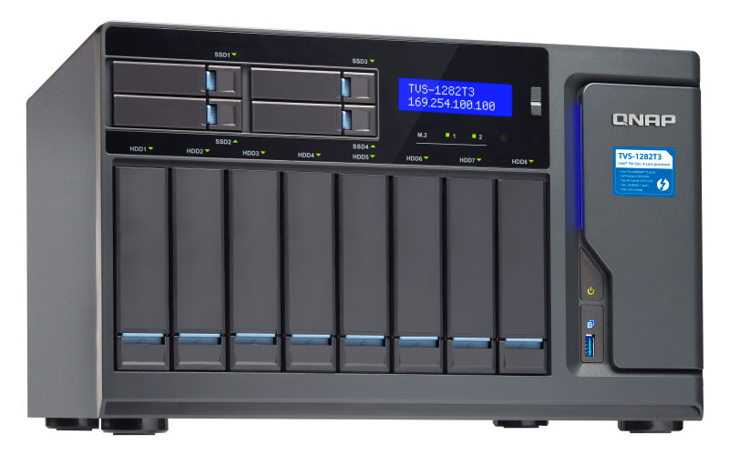 Qnap TVS-1282T3 Servidor NAS/SAN/DAS 8 Baias Thunderbolt 3 - Imagem 5