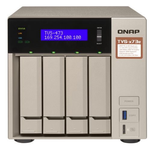 TVS-473e - Storage NAS 4 baias hot-swap até 56TB