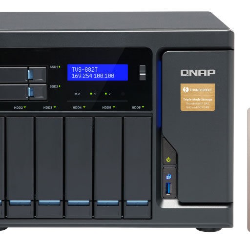 TVS-882T - Storage NAS 8 Baias até 72TB c/ slots SSD